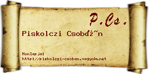 Piskolczi Csobán névjegykártya